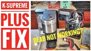 HOW TO FIX Keurig K-Supreme Plus Coffee Maker Dead NO POWER.  How to reset Thermostat POWER LIGHT!