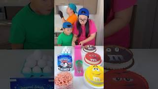 McDonald’s vs M&M's cake ice cream challenge!  #funny #icecream #shorts by Ethan Funny Family