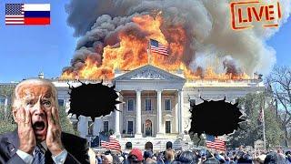 13 minutes ago, the US presidential palace in Washington was brutally destroyed by Russian elite tro