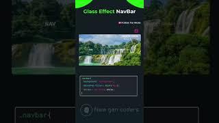 CSS Tips & Tricks || Glass Effect NavBar  #coding #codingeducation #codingskills