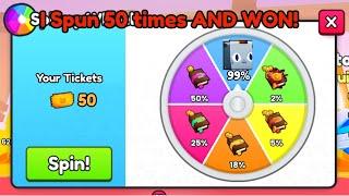 I SPUN The Spinny Wheel *50* Times AND WON!