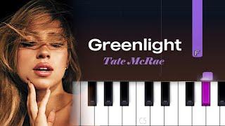 Tate McRae - Greenlight (Piano Tutorial)