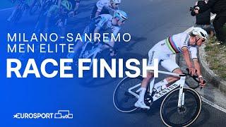 BREATHLESS sprint to the line  | Milano-Sanremo 2024 Race Finish | Eurosport Cycling