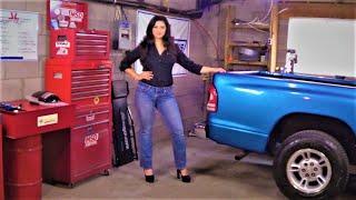 Beautiful Sonia Replaces broken Tail Lights on Dodge Dakota at Howstuffinmycarworks