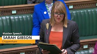 Sarah Gibson Maiden Speech