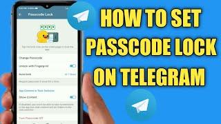 How To Set Passcode Lock In Telegram 2022 | How To Set Password On Telegram |