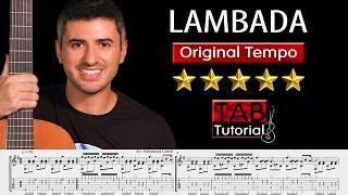 Lambada by kaoma | Fingerstyle guitar tutorial + Sheet & Tab