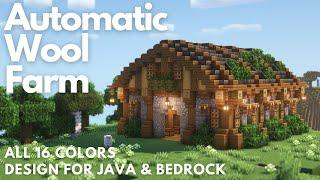 AUTOMATIC WOOL FARM | Minecraft Tutorial | Java & Bedrock [1.21+]