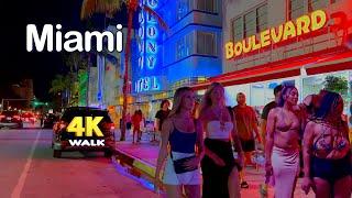 【4K】𝐖𝐀𝐋𝐊  MIAMI BEACH ️ Beach  USA   walking tour !