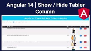 Angular  14 | Show / Hide Table Column With Checkbox