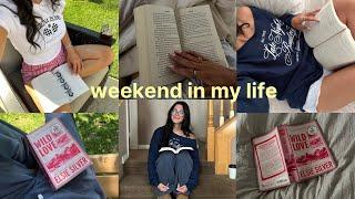 spend a weekend with me  🫂  (barnes, current reads, dinner, cozy night in)