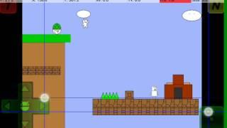 Syobon Action/Cat Mario (Levels 1,2,3,4 - Полное прохождение - Как пройти игру за 9 минут)