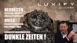 Rolex Produktionszahlen! Omega Speedmaster FOIS, Einbruch bei Luxusuhren, Breitling, Heuer, Breguet