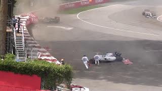 Perez & Massa Crash LIVE footage 2014 Canadian GP