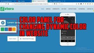 How to change dynamic color panel to change color in website (HTML/CSS/jquery) - 2018