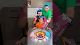 Lego cake vs vanilla cakes ice cream challenge! #funny #shorts by Ethan Funny Family