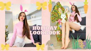  Easter Holiday Lookbook  Feminine Outfits Try On Haul (ft. HUGE EASTER EGG)