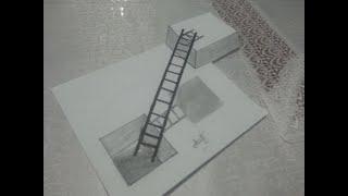 3d rasm chizish.How to draw 3d pictures. Как нарисовать 3д рисунок