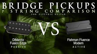 DiMarzio FUSION EDGE 7 vs Fishman FLUENCE MODERN - Seven String Bridge Pickup Guitar Tone Comparison