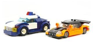 Build Lego Police Car -  Enlighten brick 1901 racing police, 1226 haya busa falcon