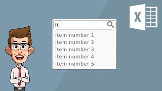 SEARCHABLE Drop-Down Lists in Excel (without VBA)