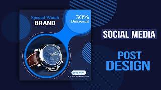 Social Media Marketing Post Banner Design - Photoshop Cc Tutorial