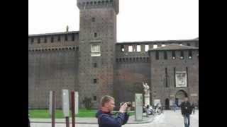 Sforza castle. Central square of castle