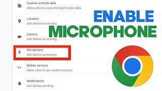 How to Enable and Allow Microphone Mic Access in Google Chrome Browser Pc 2022