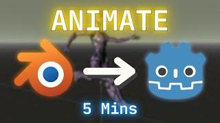 BLENDER to GODOT 4: Rigging & Animation Tutorial in 5-min #godot #blender