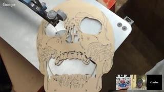 Using a spiral scroll saw blade live