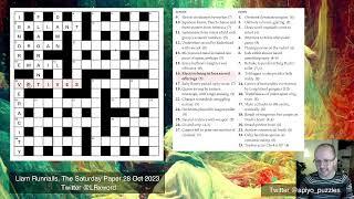 Beginner-Friendly Cryptic Crossword by Liam Runnalls (28 Oct 2023, Saturday Paper)