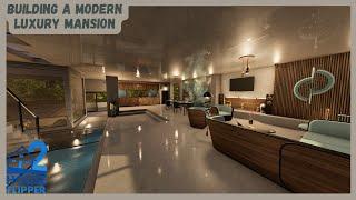 House Flipper 2|Building a Modern Luxury Mansion| Sandbox Mode| Full Video & Tour