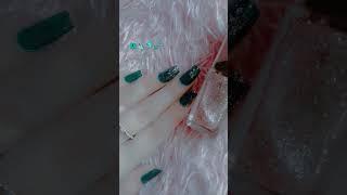 Peacock blue  nailart #wedding #green #glitter #nailart #nails #naildesign #fypシ゚viral #peacock