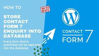 How to Store Contact Form 7 Enquiry to Database | Collect at Website and Export to Excel | CF7 DB