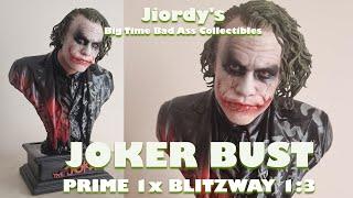 The Dark Knight The Joker Prime 1 Studio Blitzway Premium Bust 1/3 Scale Heath Ledger Batman Statue