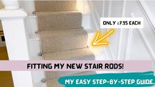 DIYing - How To Fit Carpet Stair Rods - Hall & Stairs Renovation series