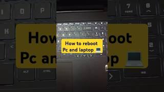 How to reboot Pc and laptop #shorts #viral