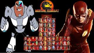 Mortal Kombat 9 - CYBORG TEEN TITANS & THE FLASH MOD - NEW Expert Tag Ladder Gameplay