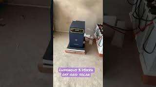 Luminous Best Off Grid Solar Plant 3.75kVa 3kW at Bakshi Ka Talab Lucknow | Best Solar PCU Battery