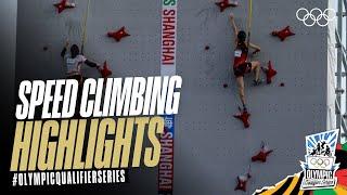 Speed climbing Highlights from Shanghai! | #OlympicQualifierSeries