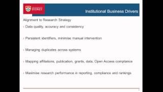 ORCID at Sydney University by Nathaniel Lewis