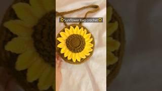 trendy sunflower bag crochet  #crochet #handmade #cute #crocheting #shortvideo #viral #tutorial