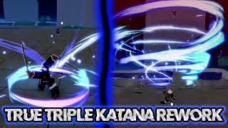 True Triple Katana Rework SHOWCASE Blox Fruits Update 20!