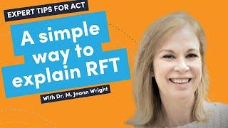 A simple way to explain Relational Frame Theory (RFT) - Dr M Joann Wright