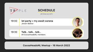 CocoaHeadsNL Meetup, 16 March 2022