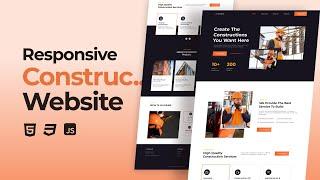 Responsive Construction Website Design Using HTML CSS And JavaScript