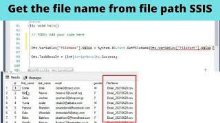 02 Get the file name from file path in SSIS and insert into SQL table | SSIS real time scenarios