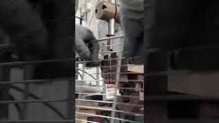 T Welding a small batch of racks. Manual T welder.