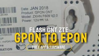 FLASHING ONT ZTE GPON TO EPON