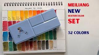 New Review. Meiliang Watercolor set with 52 colors